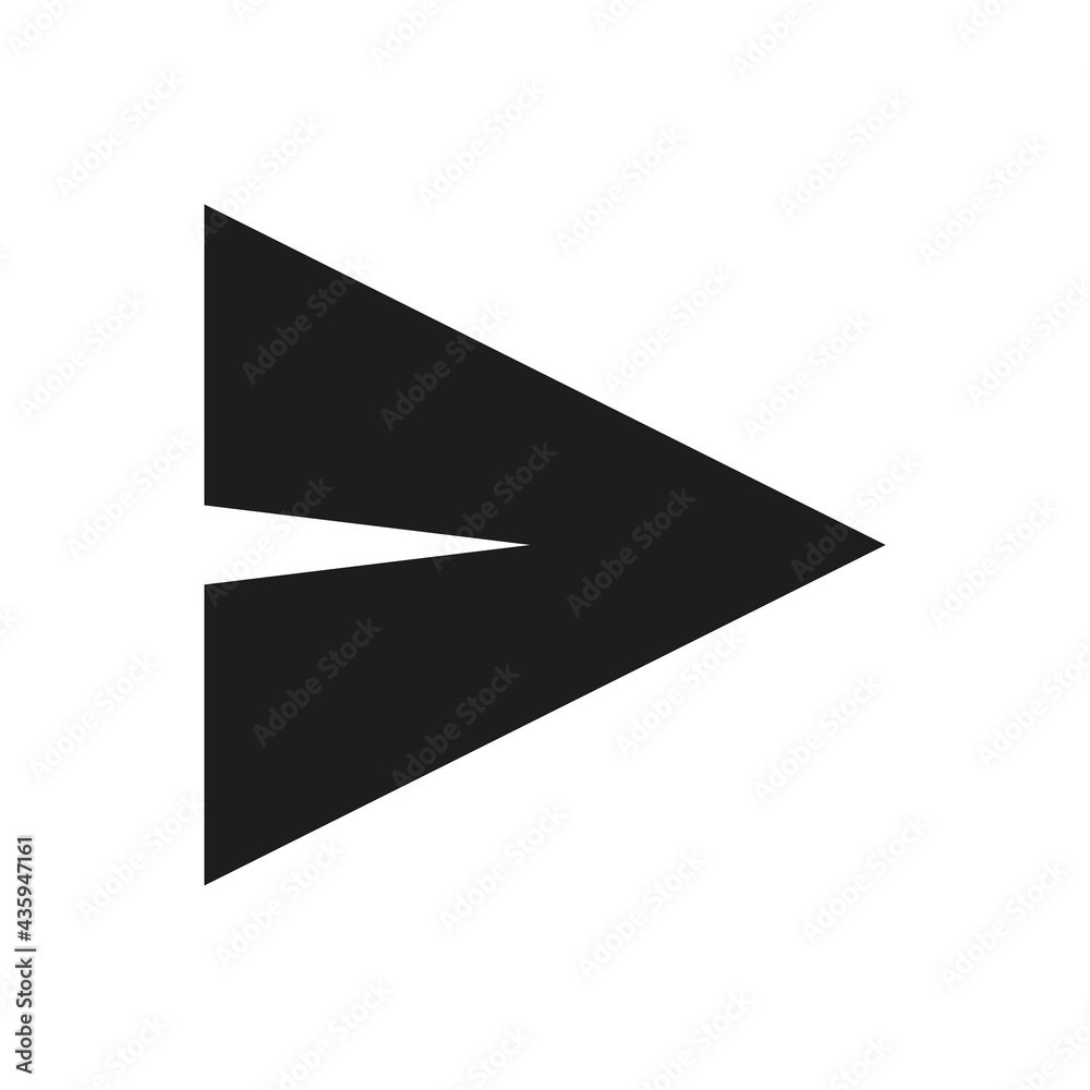 Graphic flat send icon for your design and website Graphic flat send icon for your design and website