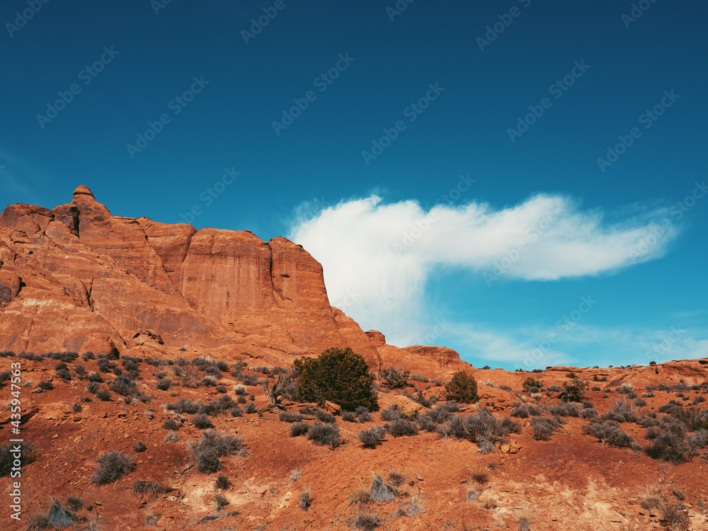 wonderful scenic view in Arches National Park