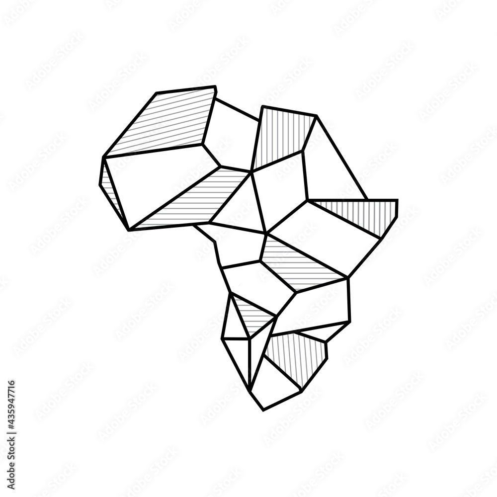 Africa stone logo design illustration vector template Africa stone logo design illustration vector template