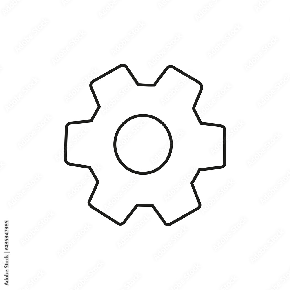 Graphic flat setting icon for your design and website Graphic flat setting icon for your design and website