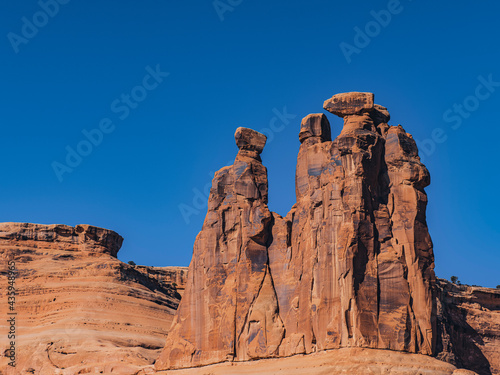 wonderful scenic view in Arches National Park 