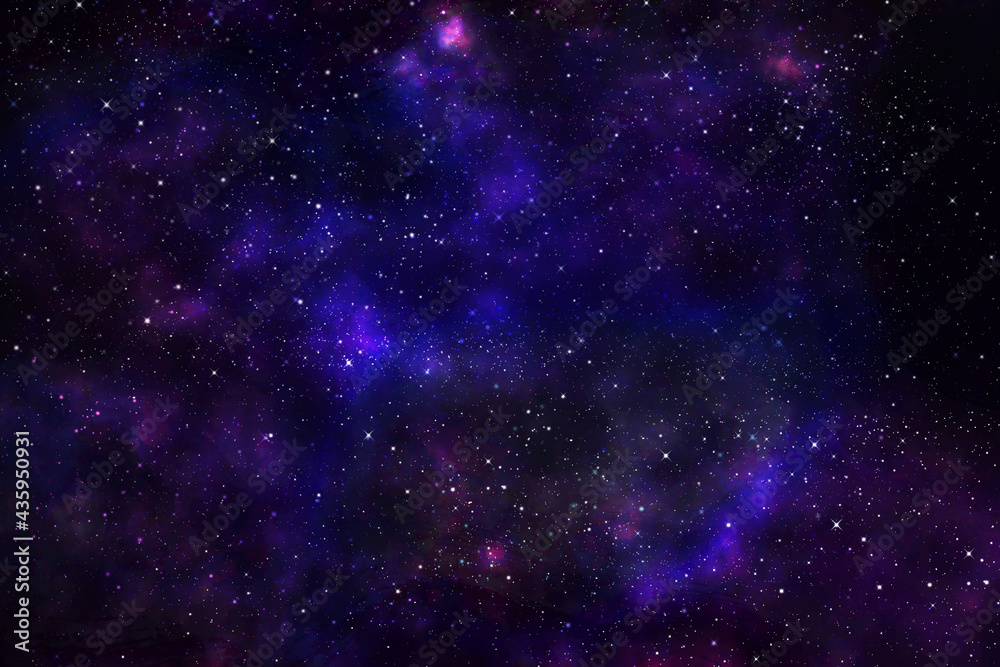 Galaxy with stars and space background. backdrop illustration