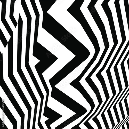 abstract background consists of black and white stripes intersecting at different angles 