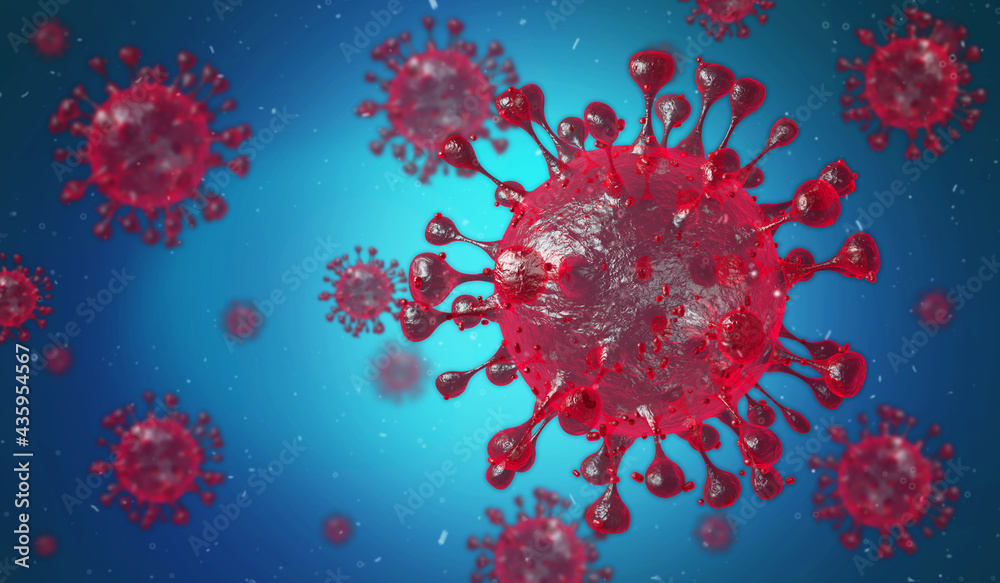 Pathogenic Covid-19 Virus disease outbreak. 3D illustration, 3D rendering Pathogenic Covid-19 Virus disease outbreak. 3D illustration, 3D rendering