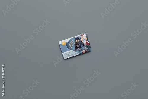 Gift card on dark background