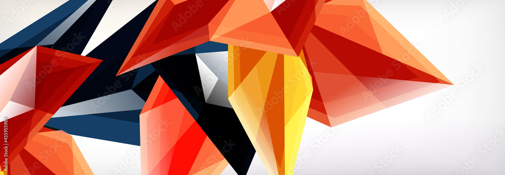 Vector 3d triangles and pyramids abstract background for business or technology presentations, internet posters or web brochure covers Vector 3d triangles and pyramids abstract background for business or technology presentations, internet posters or web brochure covers