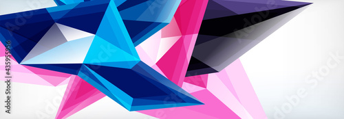 Vector 3d triangles and pyramids abstract background for business or technology presentations, internet posters or web brochure covers