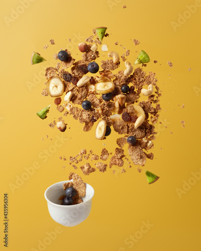 Cereal Tornado, Healthy Breakfast, Balanced Meal Concept