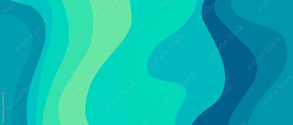 Background in paper style. Abstract colored background. Blue paper cut background. gradient ombre color blend abstract background - Illustration
