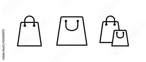 shopping bag icon set  shopping bag symbol for your web site