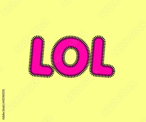 Funny lol stickers text Vector