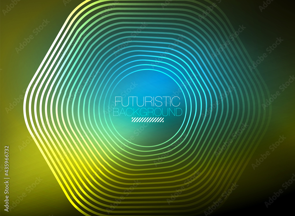Neon color square shape lines abstract background. Shiny magic energy and motion concept, vector abstract wallpaper background Neon color square shape lines abstract background. Shiny magic energy and motion concept, vector abstract wallpaper background