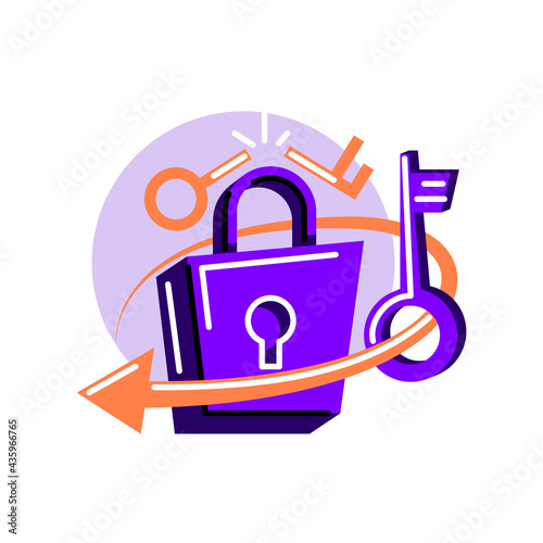 Change password. Vector icon in bold line style