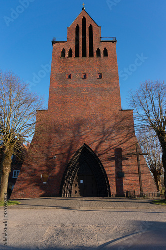 St. Anthony of Padua Church in Neo-Gothic style (Kościół pw. św. Antoniego Padewskiego). West Pomerania Province. Slawno, Poland. photo