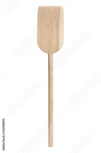 New wooden kitchen spatula isolated on white