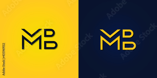 Minimalist Abstract Initial letter MB logo. This logo incorporates abstract letters in a creative way. It will be suitable for which company or brand name starts those initial.