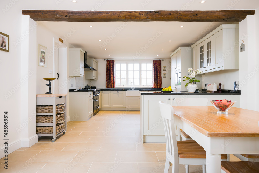 Modern farmhouse kitchen dining room, UK interior design