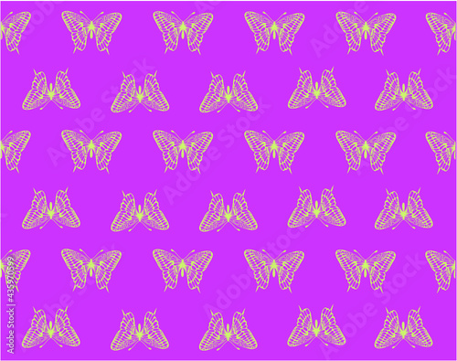 Vector illustration of seamless butterfly prints used for background designing for cards, wallpapers, and textiles