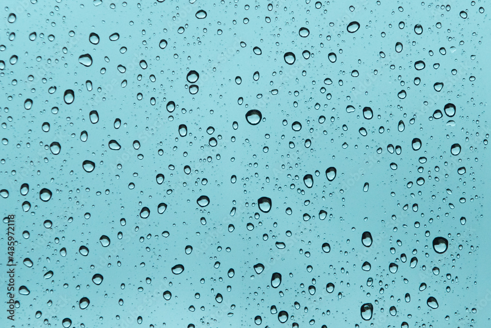 The concept of water drops on the windshield background.