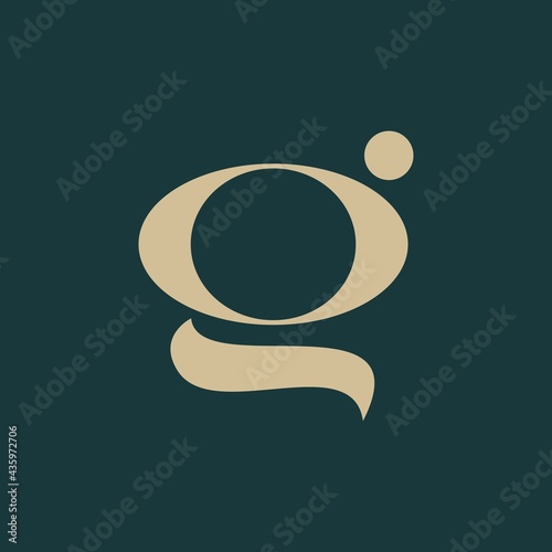 g letter mark double storey logo vector icon illustration