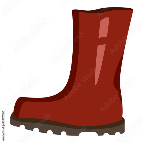 Rubber Boots Icon. Shoes for Rainy Weather