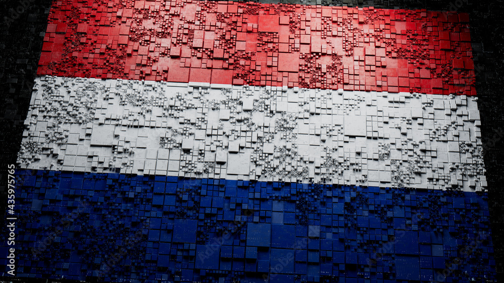 Dutch Flag Wallpaper Stock Illustration | Adobe Stock