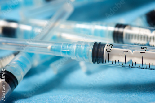 Syringes close up