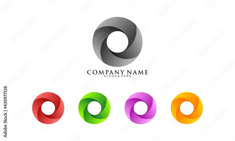 Creative circle set icon Creative circle set icon