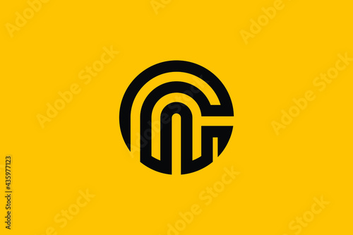 CN logo letter design on luxury background. NC logo monogram initials letter concept. CN icon logo design. NC elegant and Professional letter icon design on background. N C CN NC
