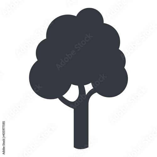 Vector Tree Icon on White Background