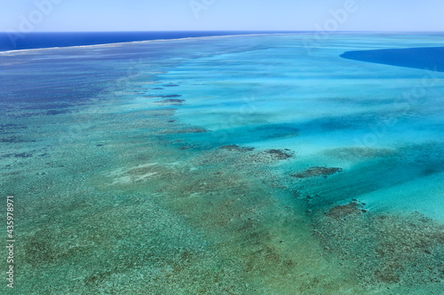 Aerial view of Coral Reef in Abrolhos Islands  Western Australia