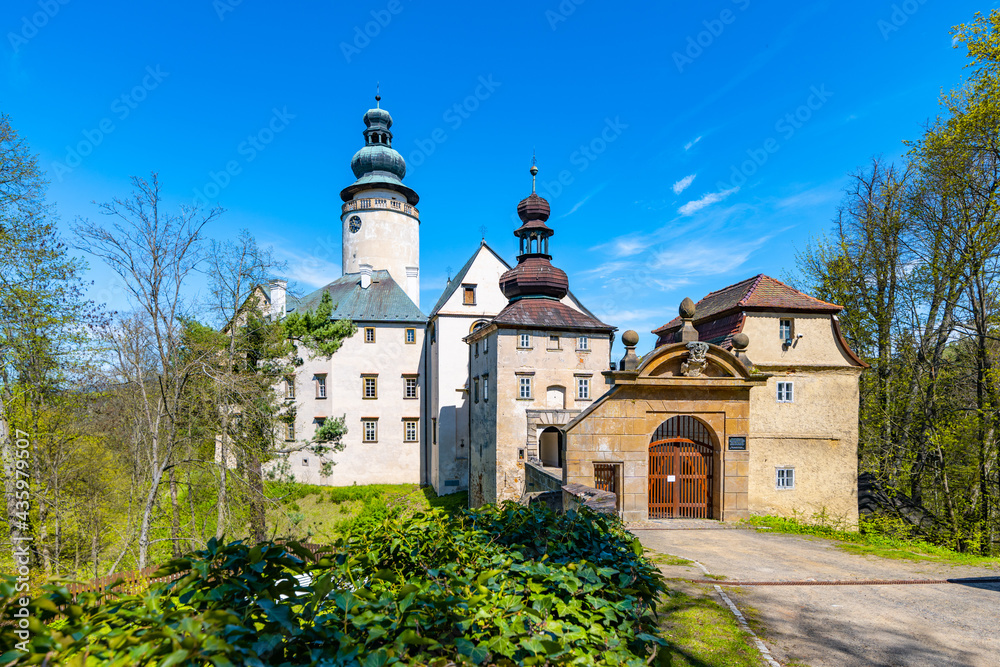 Lemberk baroque medieval castle. Place where Saint Zdislava of Lemberk lived. Czech Republic