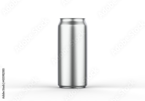 Aluminium slim can mockup template on isolated white background, ready for your design presentation, 3d illustration