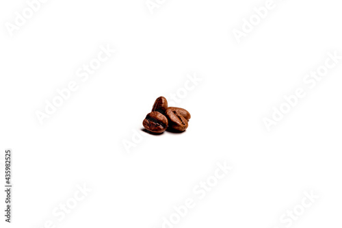 Roasted coffee beans isolated on a white background-4
