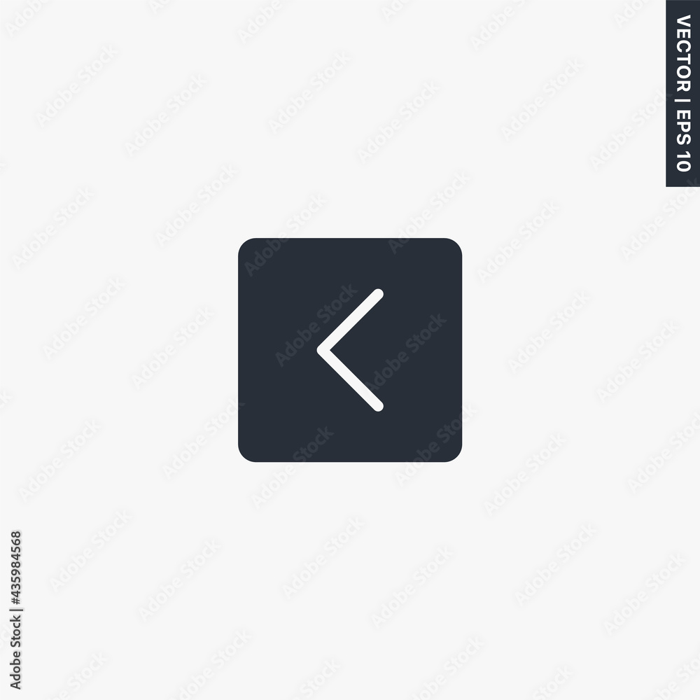 Back, left, premium quality flat icon Back, left, premium quality flat icon
