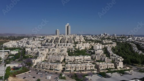 Modiin Maccabim Reut skyline and cityscape, Aerial view. photo