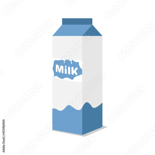 Carton of milk. Packaging template. Flat vector illustration