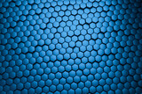 Abstract background, metal blue geometric hexagonal wallpaper. Honeycomb hexagonal 3d render