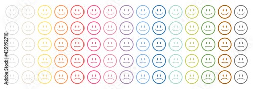 5 Gesichter Kontur Positiv Bis Negativ 15 Farben