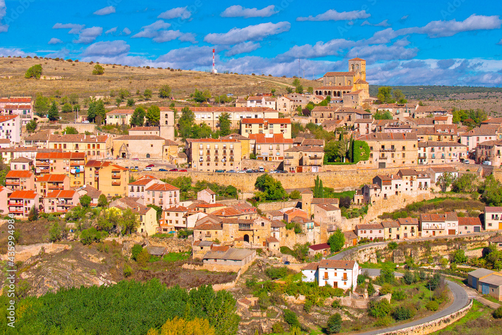 Cityscape View, Medieval Village, Sepúlveda, Segovia, Castilla y León, Spain, Europe