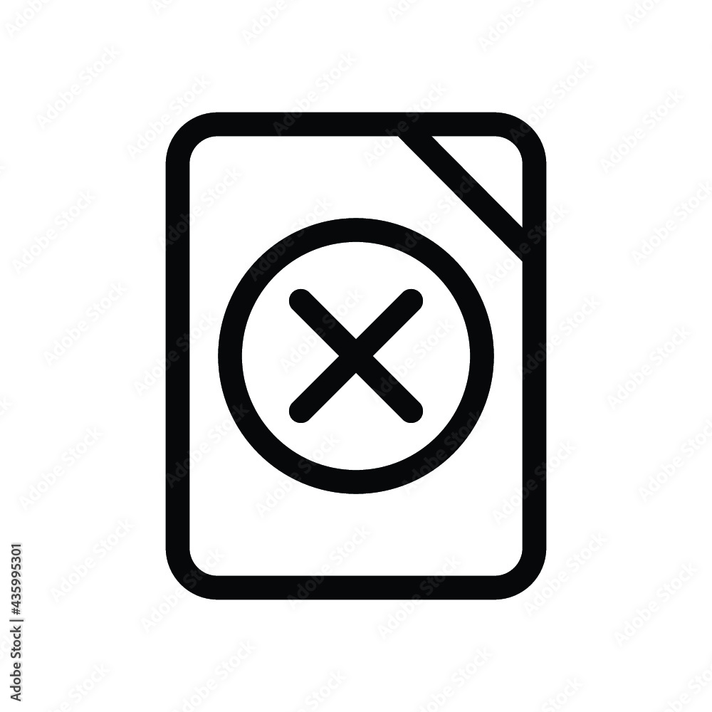 Delete document file icon Delete document file icon