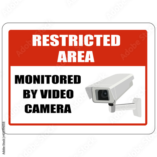 Restricted Area Sign Vector Template