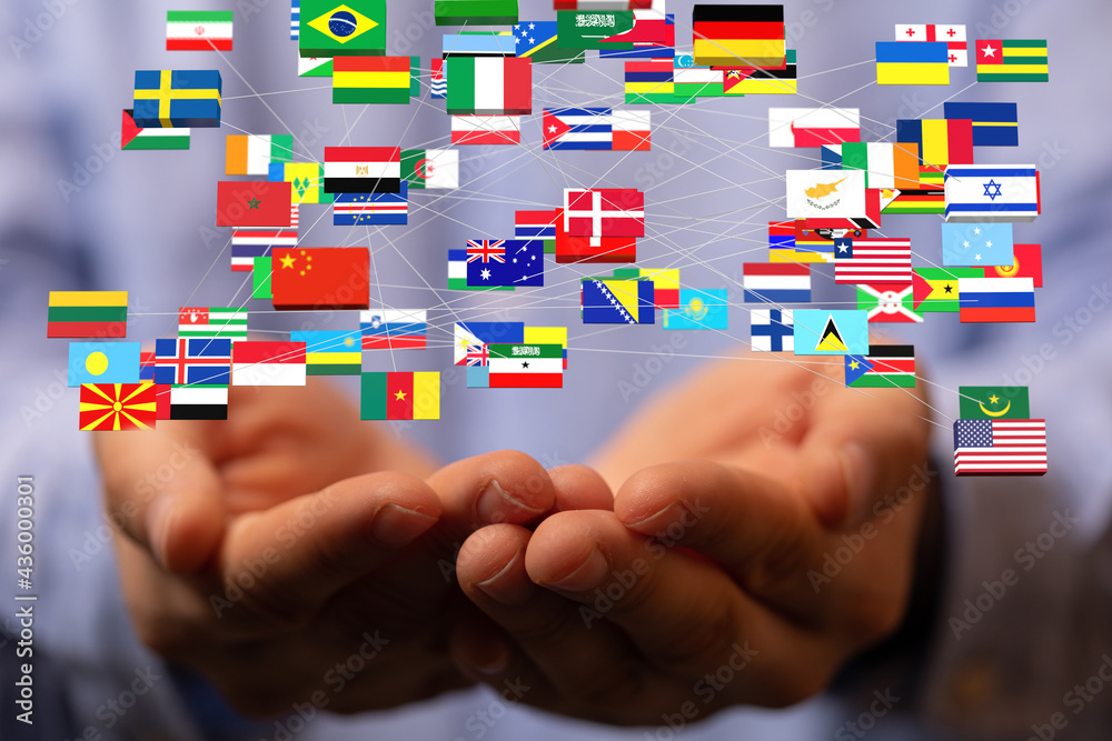 National flags of the countries 3d National flags of the countries 3d