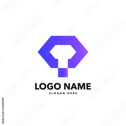 T LOGO,T LETTER LOGO - T MODERN LOGO