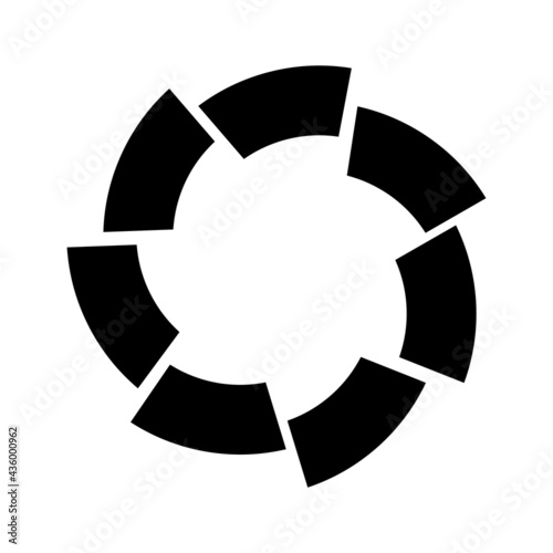 modern logo design, broken circle shapes, circle brick blok