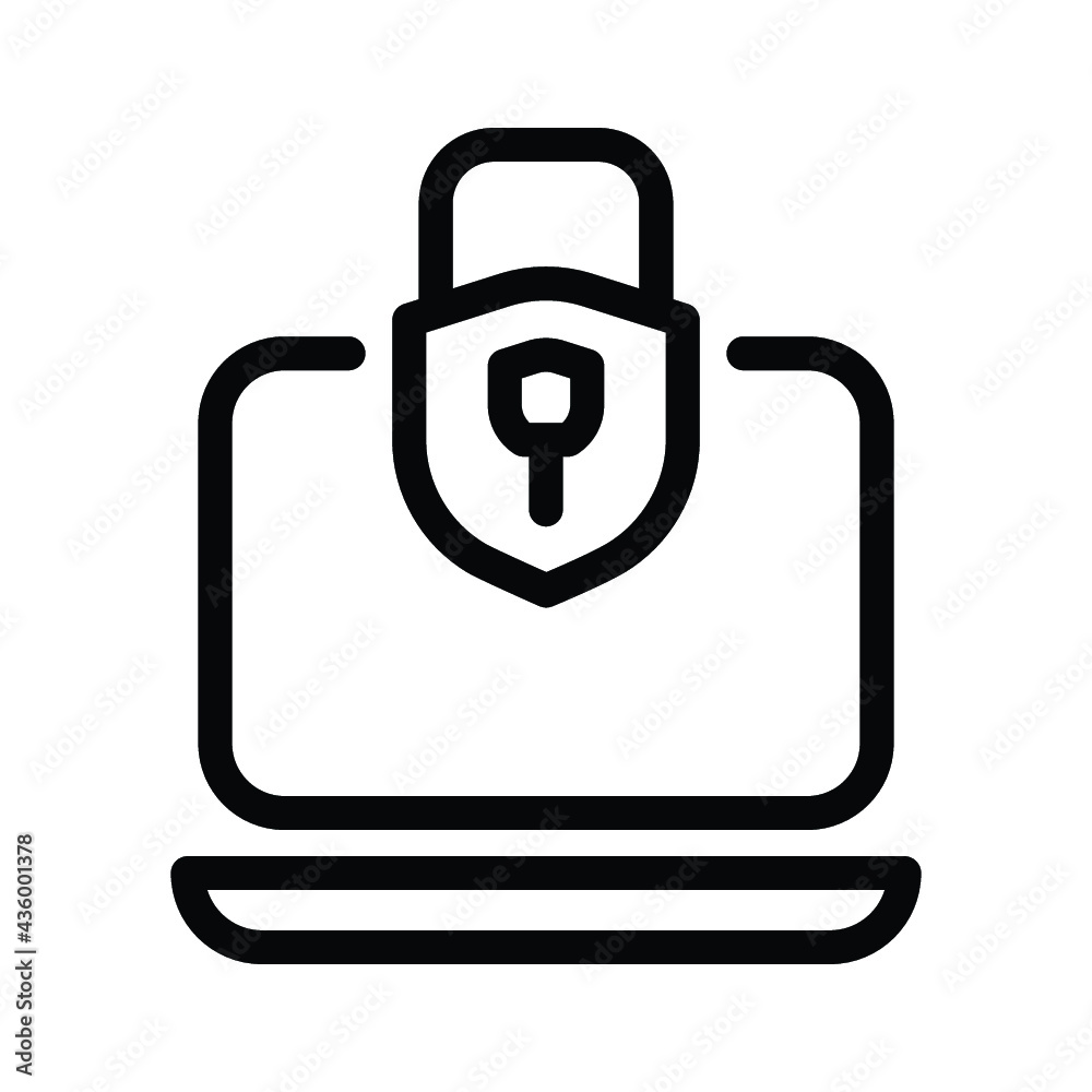 Laptop lock icon Laptop lock icon