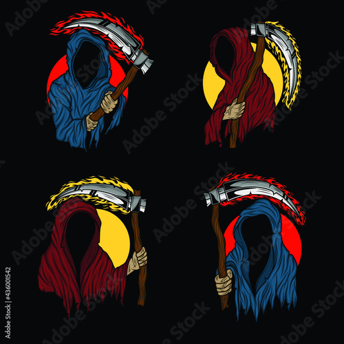 grim reaper illustration design bundle