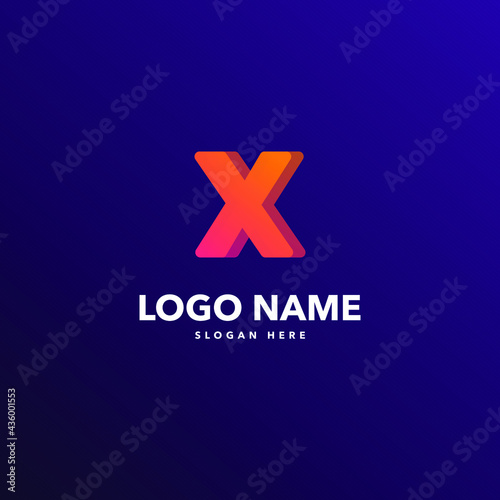 X LOGO - X LETTER LOGO - X MODERN LOGO 