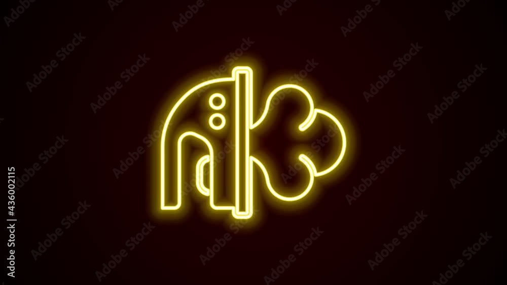 Glowing neon line Electric iron icon isolated on black background. Steam iron. 4K Video motion graphic animation Glowing neon line Electric iron icon isolated on black background. Steam iron. 4K Video motion graphic animation