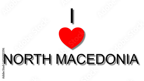 i love north macedonia red heart